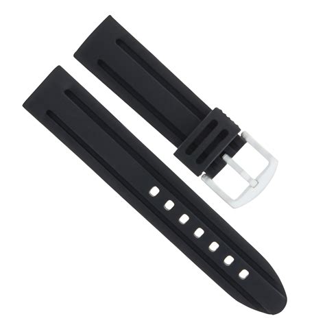 rubber black panerai watch band|Panerai rubber strap 22mm.